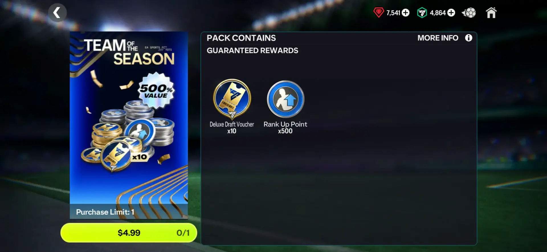 TOTS Rank Up Pack – 4.99$