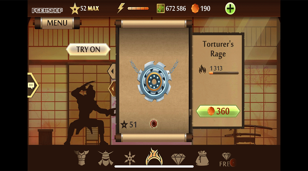 جم در بازی شادو فایت Shadow Fight