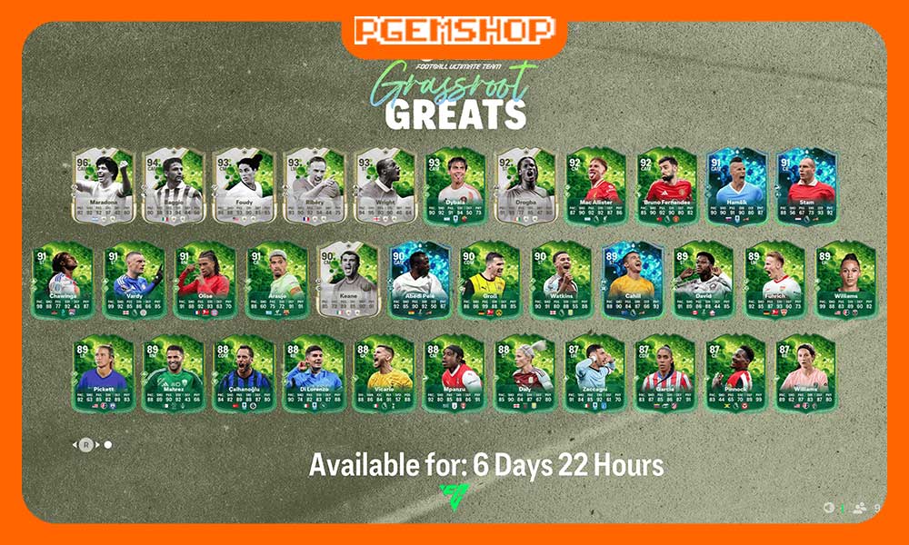 بازیکنان احتمالی رویداد Grassroot Greats