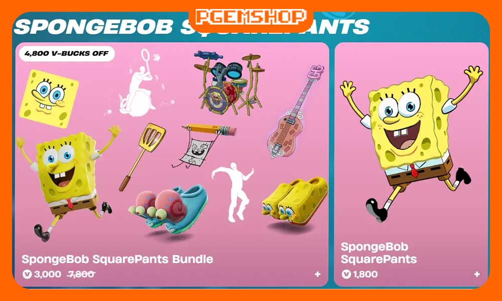 دسترسی-به-اقلام-SpongeBob-و-قیمت‌ها-در-فورتنایت