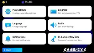 تنظیمات کاربری ای فوتبال موبایل 2024