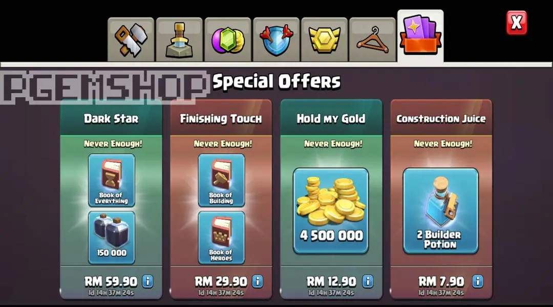 خرید آفر کلش آف کلنز پی جم شاپ