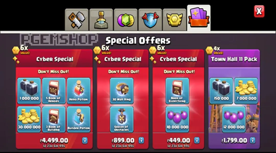 خرید آفر کلش آف کلنز پی جم شاپ