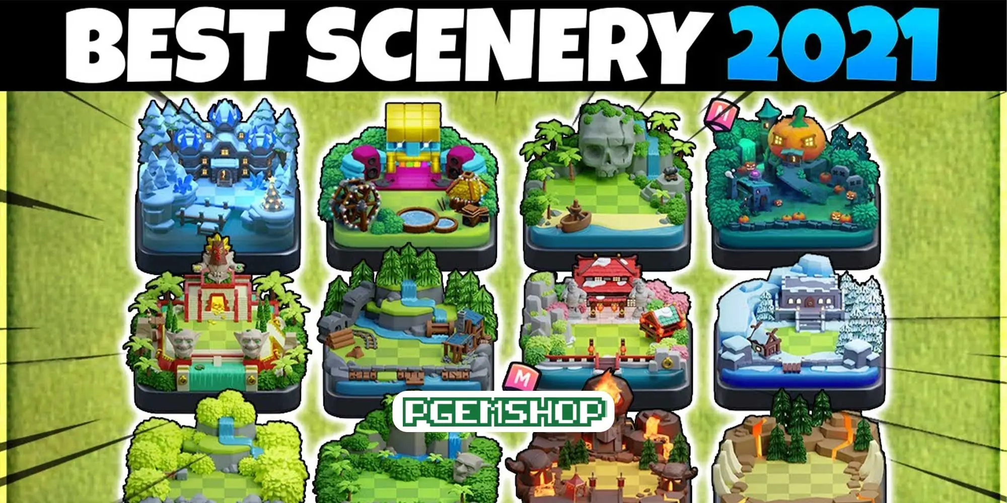 اسکین های منظره کلش آف کلنز