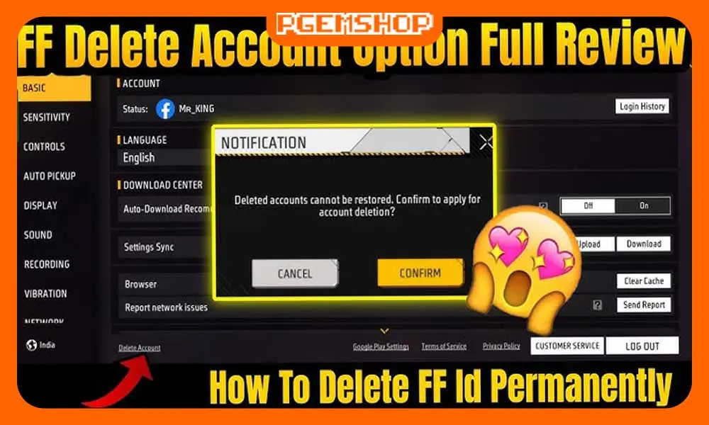 نکات حیاتی قبل از حذف اکانت فری فایر
